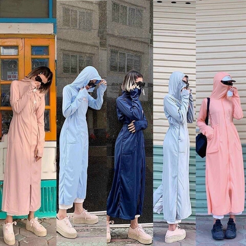 Áo chống nắng nữ dáng dài vải xuất Nhật siêu mát