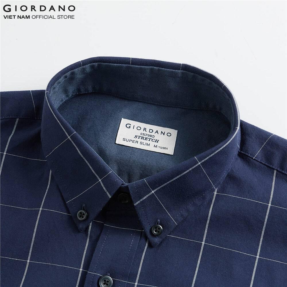 Áo Sơ Mi Oxford Nam Tay Dài Giordano Classic Shirt 01049043