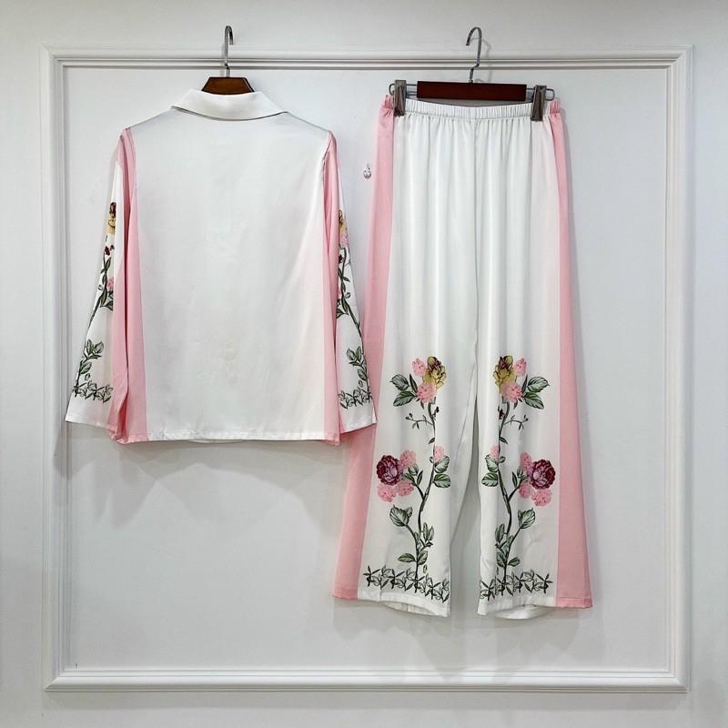 BỘ PIJAMA DÀI HOA XINH CAO CẤP