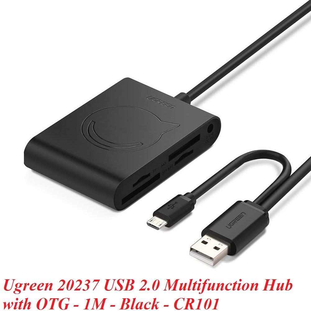 Ugreen UG20237CR101TK 1M màu đen hub USB 2.0 đa năng cho pc có thêm chức năng OTG cổng micro cho android - HÀNG CHÍNH HÃNG