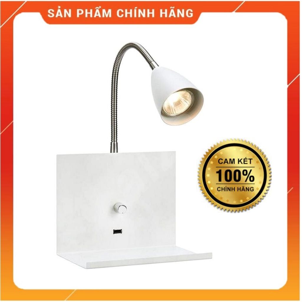 Đèn gắn tường đọc sách Logi Markslojd, màu trắng, tích hợp công tắc chỉnh sáng và cổng sạc Micro usb - hàng chính hãng