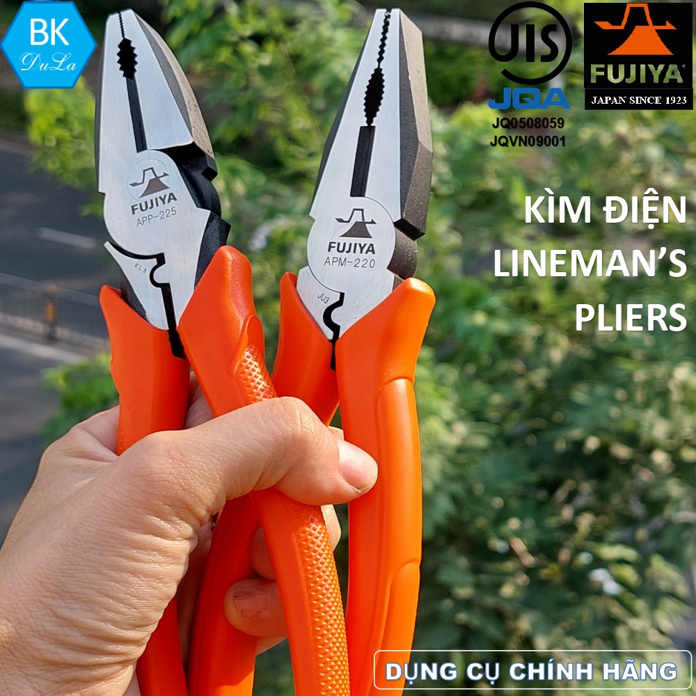 Kìm điện - Kìm răng tác động mạnh cách điện Fujiya APP-225 GENUINE 9inch / 225mm công nghệ Nhật Bản