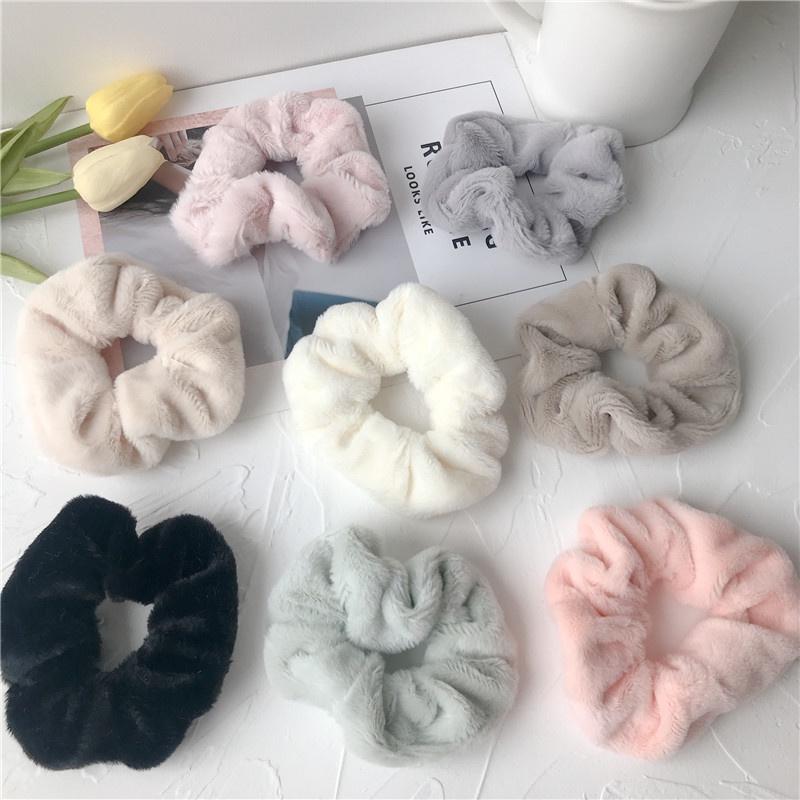 Dây cột tóc lông nhung, scrunchies lông mịn mềm phụ kiện tóc CT027 - Filibra