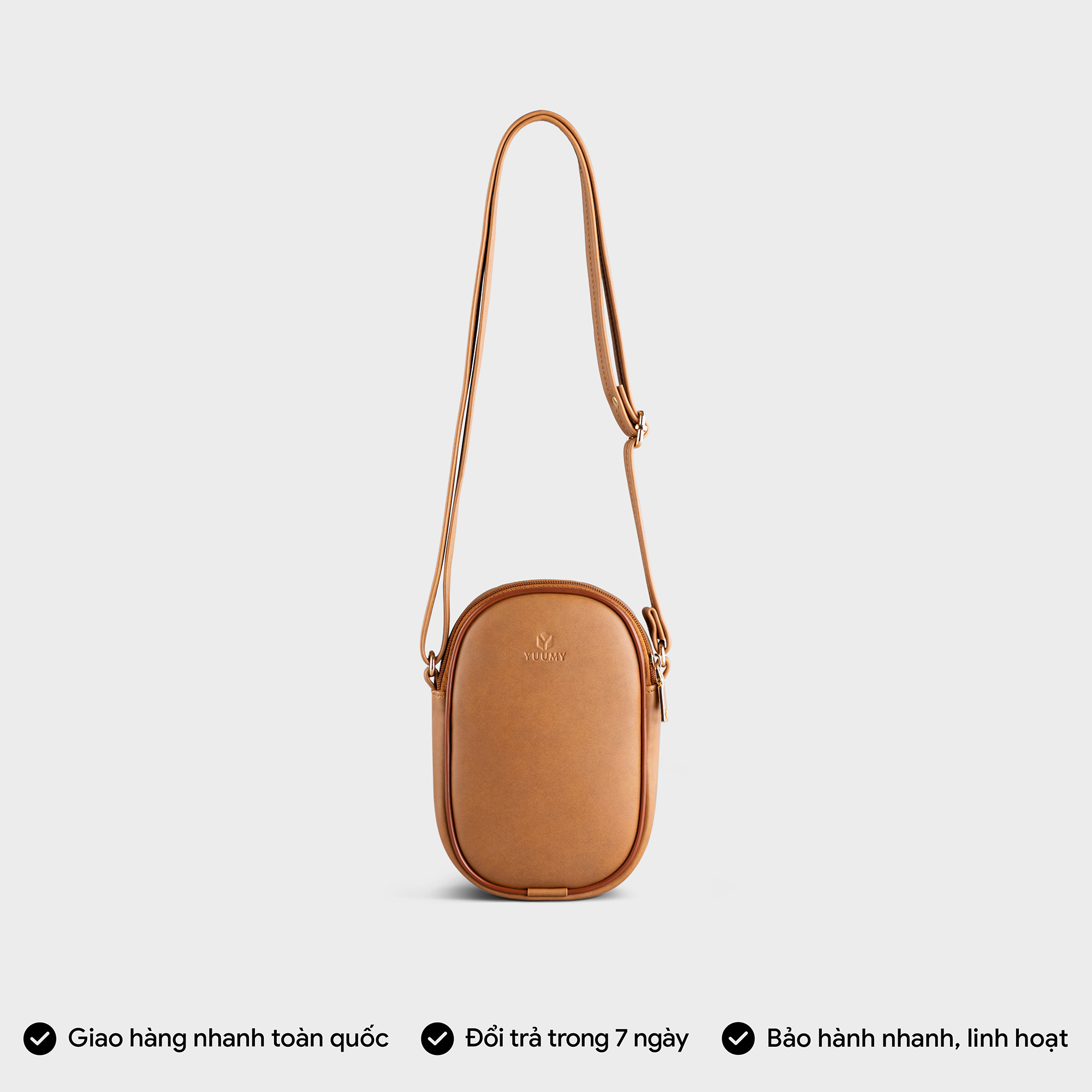 Túi Yuumy ( Thời trang nữ đựng điện thoại size 12 - Túi đeo chéo da Seasand YN119 )