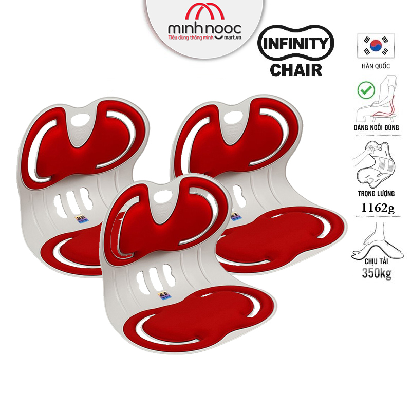 Combo 3 Ghế chỉnh dáng ngồi đúng Infinity Pit Chair - Hàn Quốc. Ghế rộng phù hợp Nam, Nữ cân nặng từ 45 - 75kg. Sản phẩm nhiều màu, nhiều lựa chọn Combo cho gia đình.
