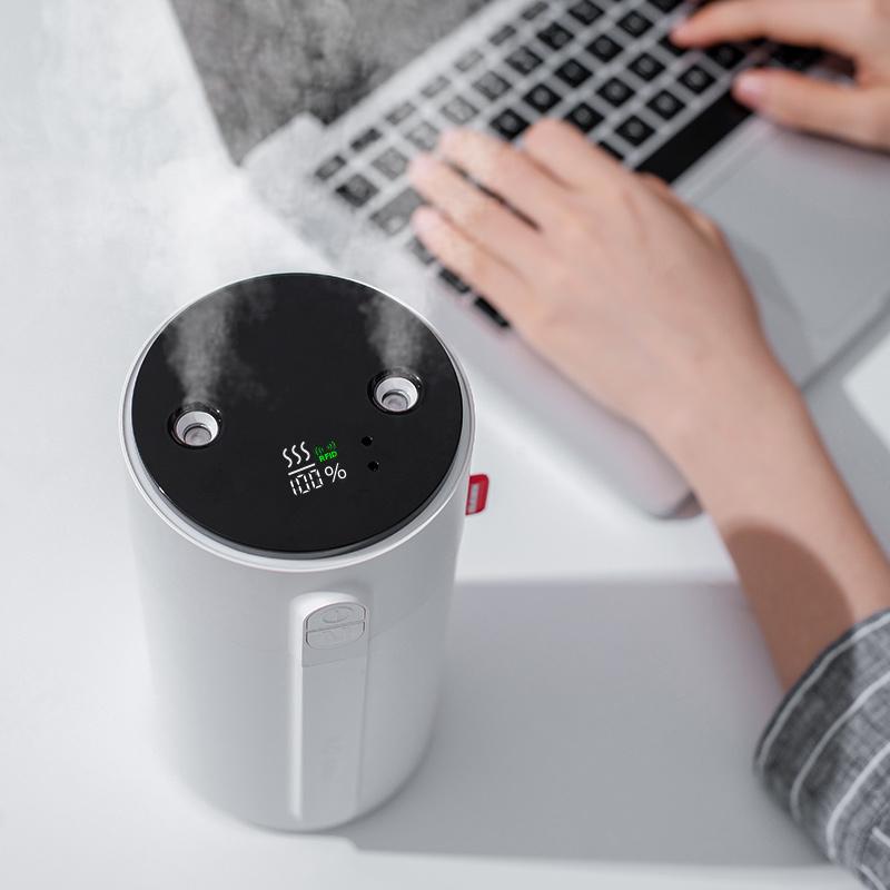 800ML Đôi Xịt Phun Sương Tạo Độ Ẩm Siêu Âm Thông Minh Tay Cảm Ứng Tinh Máy Khuếch Tán Tinh Dầu LED Phun Sương Tạo Máy Tạo Độ Ẩm Không Khí