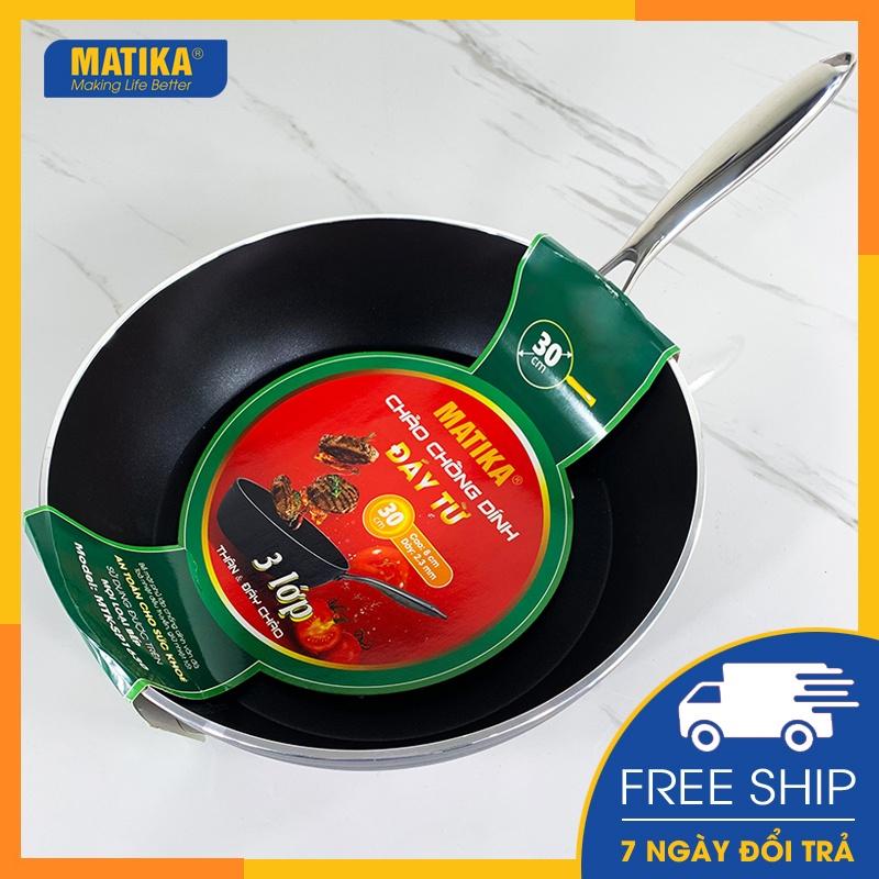 Chảo Chống Dính Đáy Từ MATIKA Sâu Lòng Size 30CM MTK-SP1630 - Hàng chính hãng