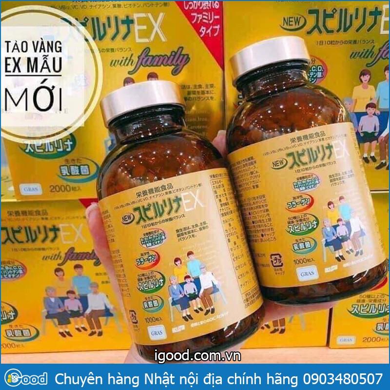 Tảo vàng EX Nhật Bản (1 set 2 lọ, mỗi lọ 1000 viên)