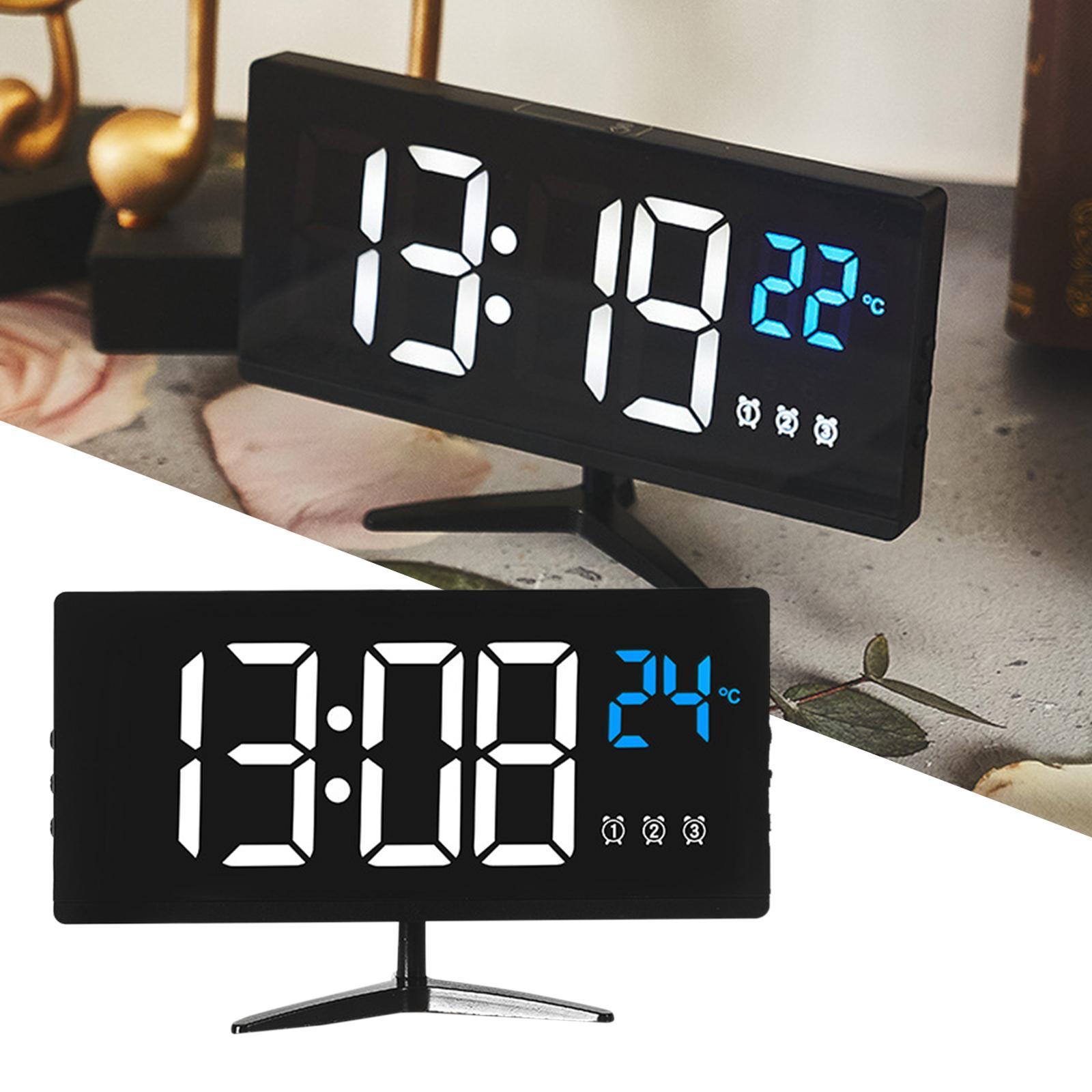 Electronic Table Digital Alarm Clock with Temperature Display Multi Function