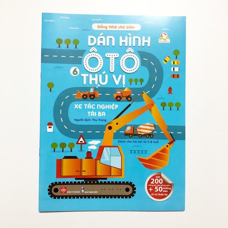 Sách - Dán hình ô tô thú vị xe tác nghiệp tài ba
