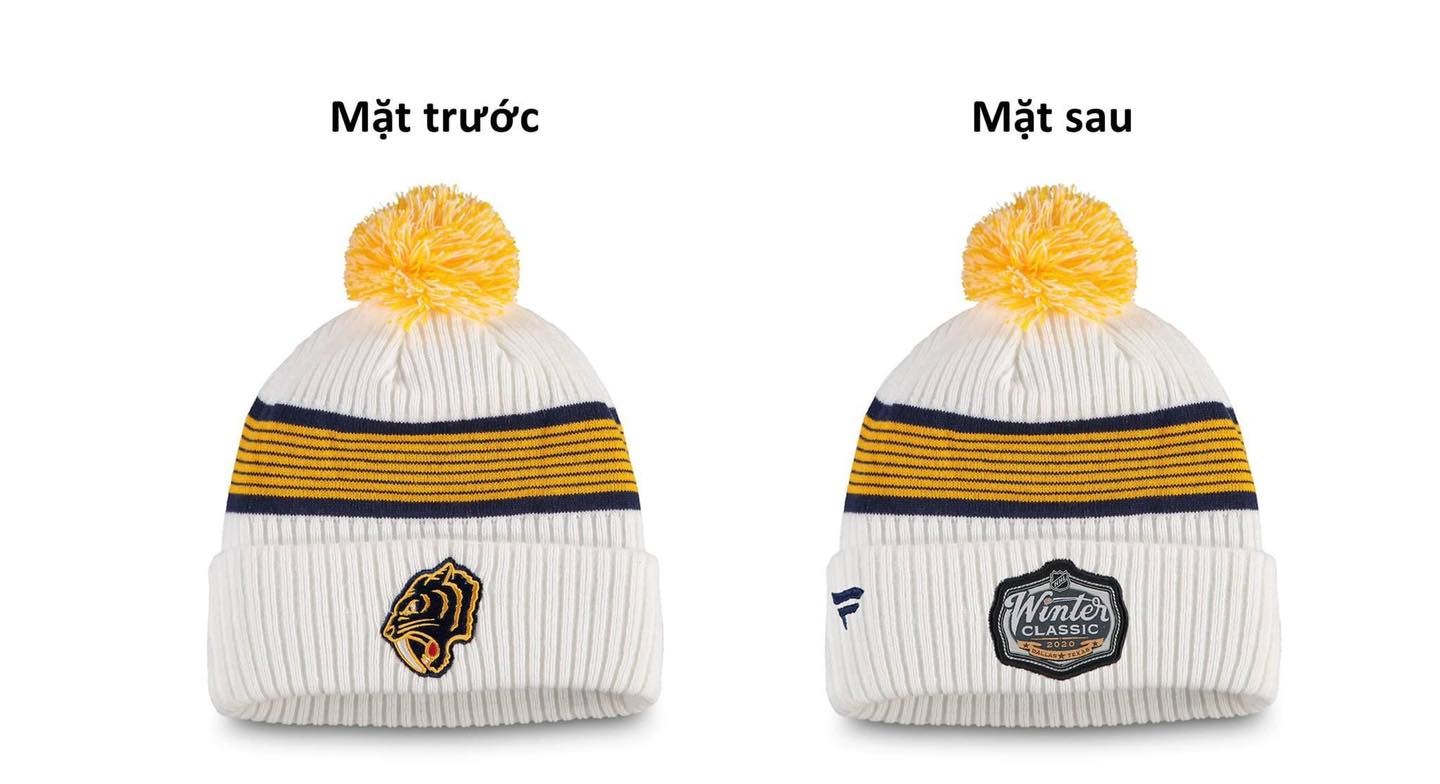 Nón Len NHL Unisex Trắng Vàng  - GU Shop