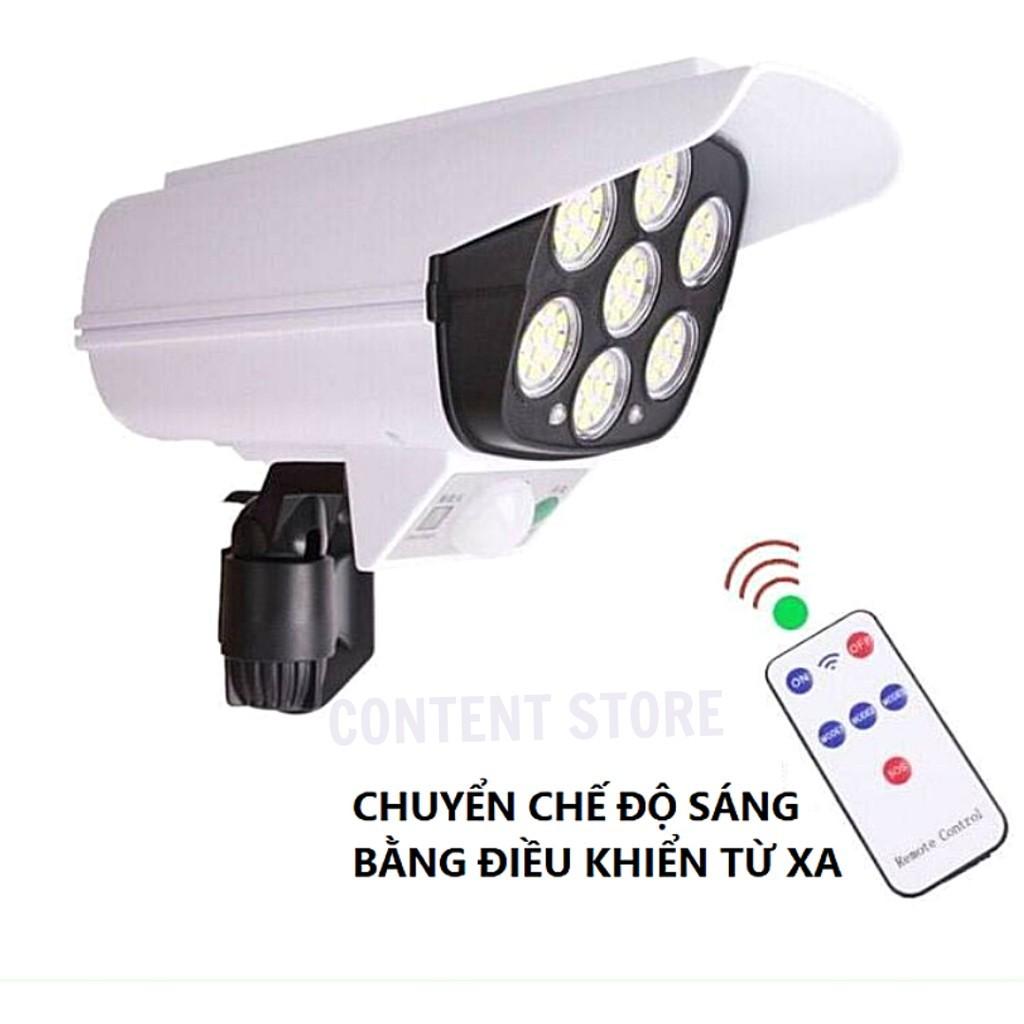 Đèn Năng Lượng Mặt Trời Giả Camera 7 Bóng Chống Trộm 30w - Đèn 3 Chế Độ Tự Động Sáng Điều Khiển Từ Xa Tiện Lợi