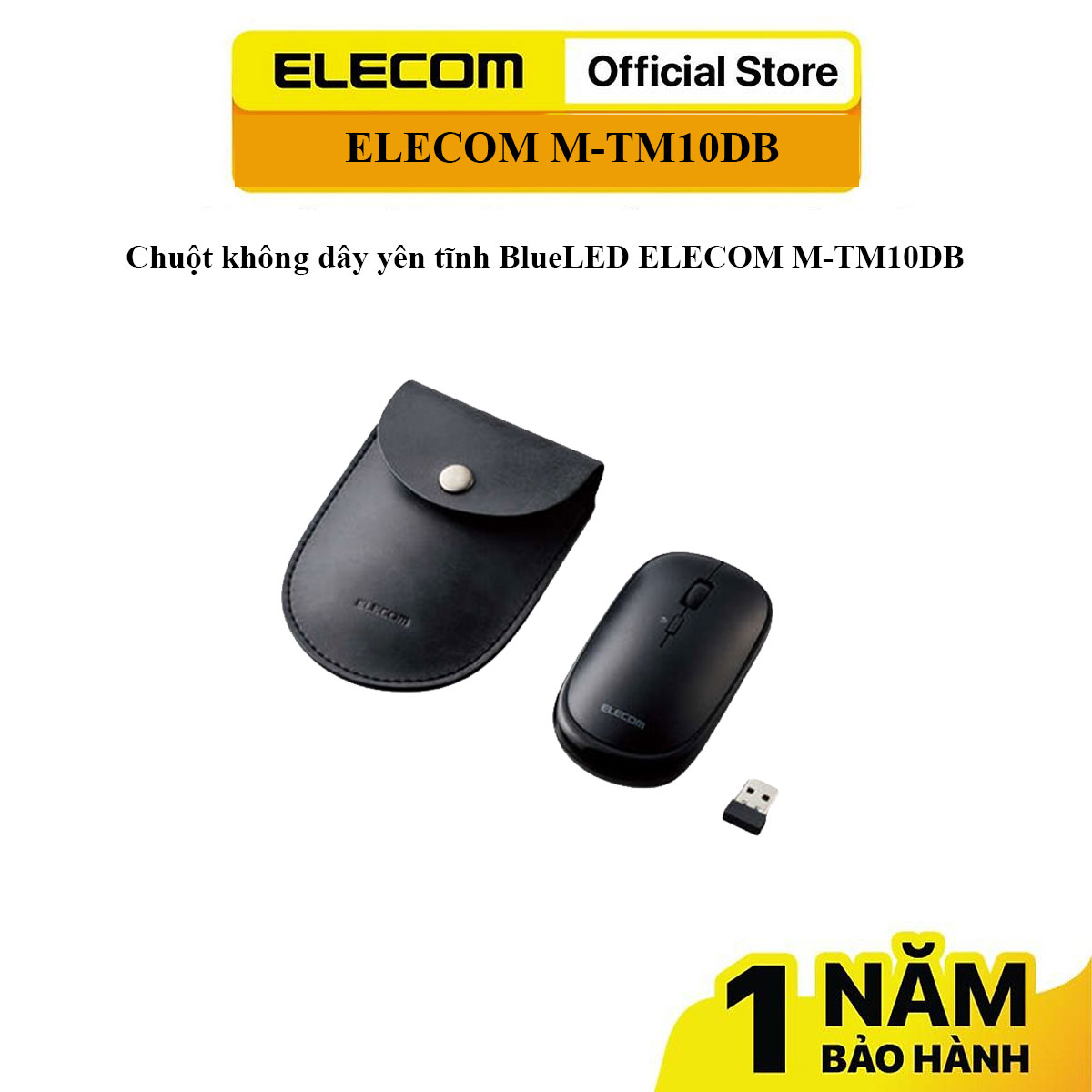 Chuột không dây yên tĩnh BlueLED ELECOM M-TM10DB - Hàng chính hãng