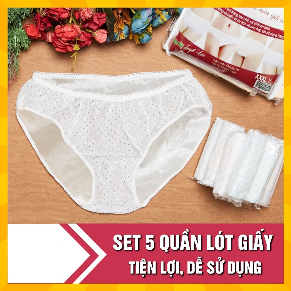 set 5 quần lót giấy cho mẹ sau sinh