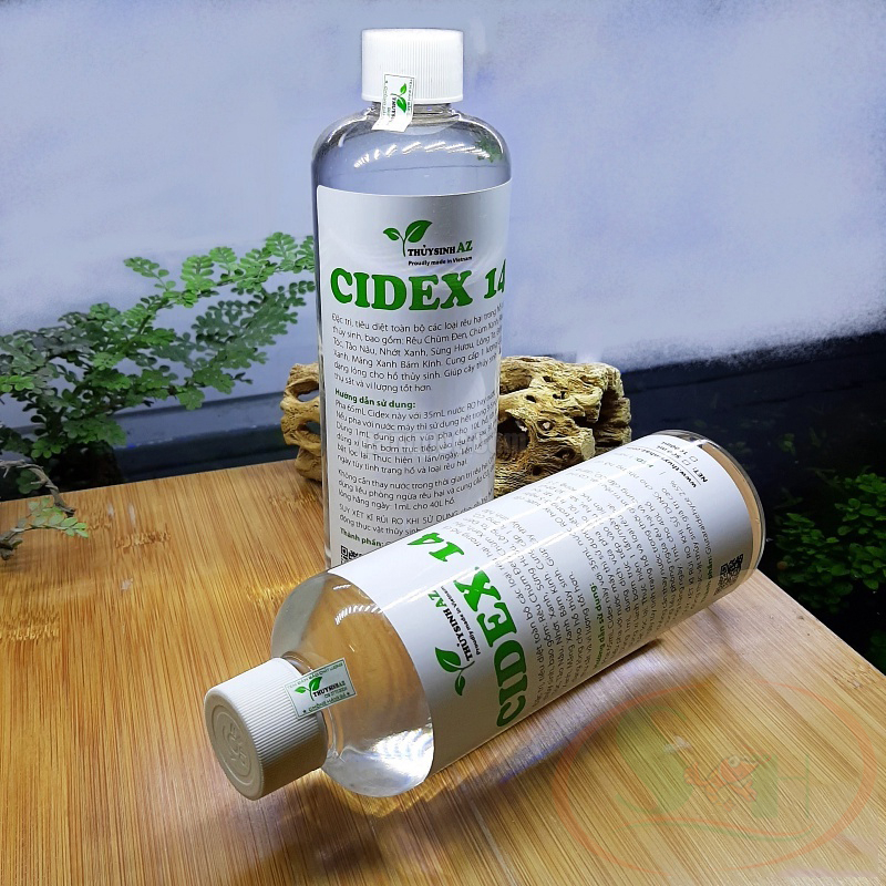 Diệt rêu hại PTV Cidex 14 dung dịch co2 lỏng ức chế rêu tảo hại bể thủy sinh cá tép