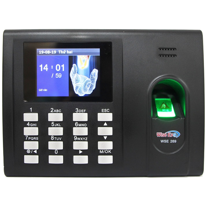 MÁY CHẤM CÔNG KIỂM SOÁT CỬA VÂN TAY & THẺ TỪ WISE EYE WSE-269