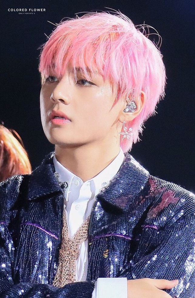 Bông tai khuyên tai idol hoa 6 cánh V BTS 1 chiếc