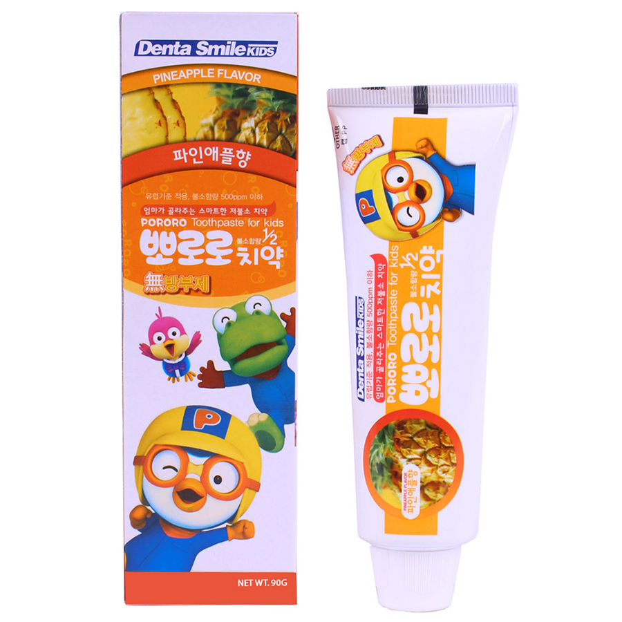 Kem đánh răng Pororo hương dứa 75g + Móc khóa