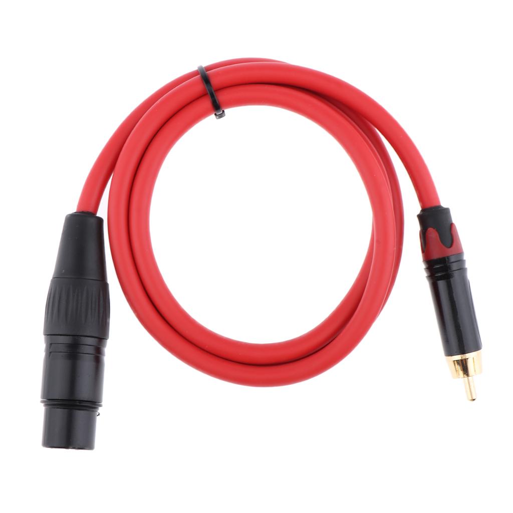 RCA Đực Sang 3 Pin XLR Nữ Headphone Micro Kết Nối Âm Thanh 1M