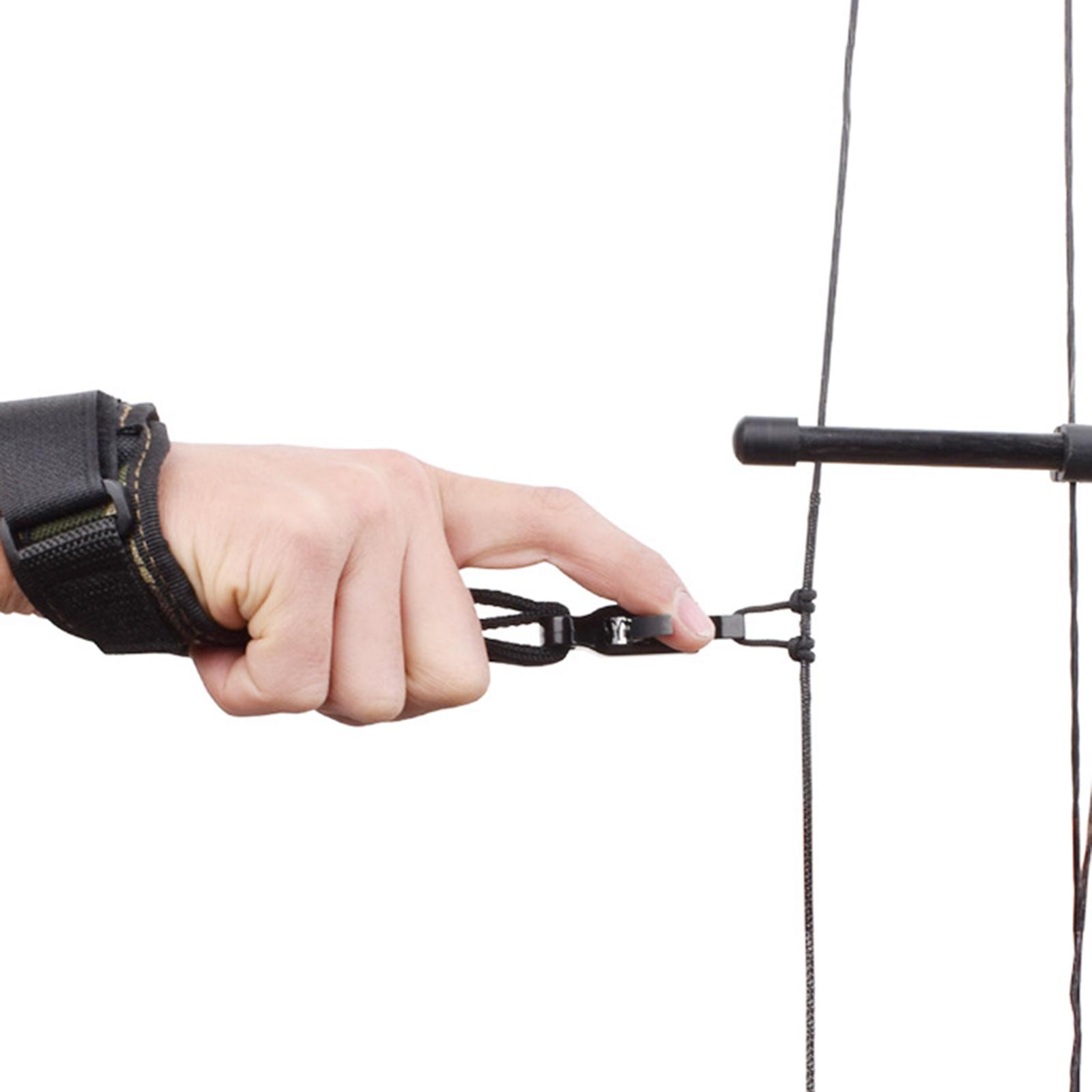 Archery Release Aid Adjustable Black Strap Compound Bow Quick Shot