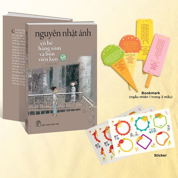 Sách Nguyễn Nhật Ánh - Cô Bé Hàng Xóm Và Bốn Viên Kẹo - Tặng Kèm Random 1 Trong 4 Mẫu Bookmark + Sticker