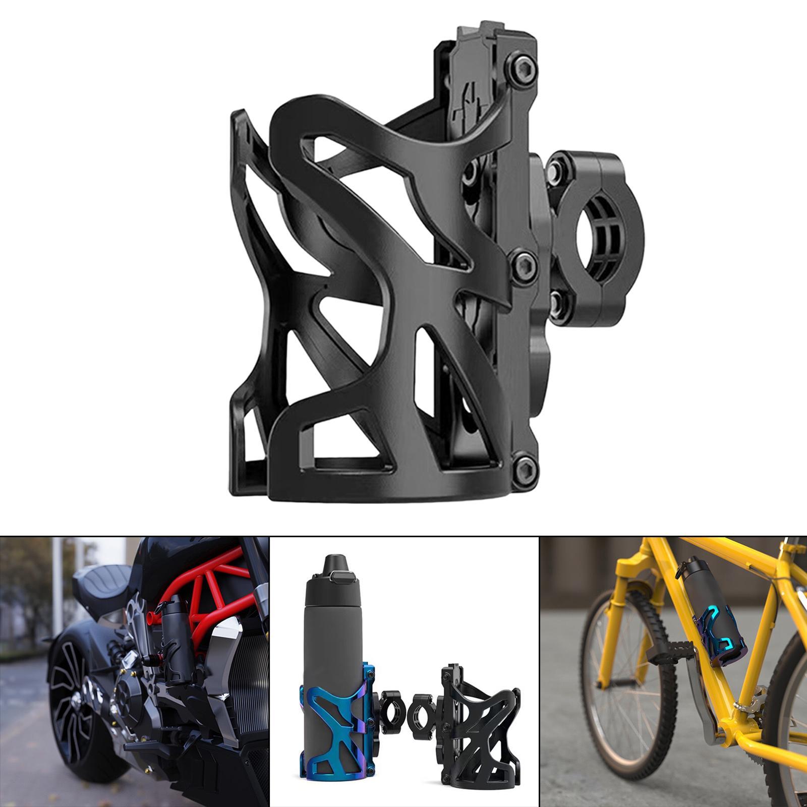 Motorcycle Drink Cup Holder Universal Bottle Holder for Bike Handlebar Black