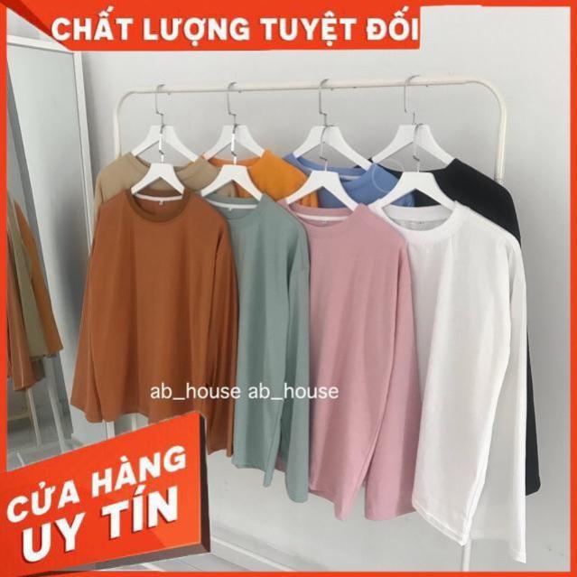 Áo Thun Tay dài ️Trơn Long Tee Form Hàn Xẻng Uzzlang Unisex