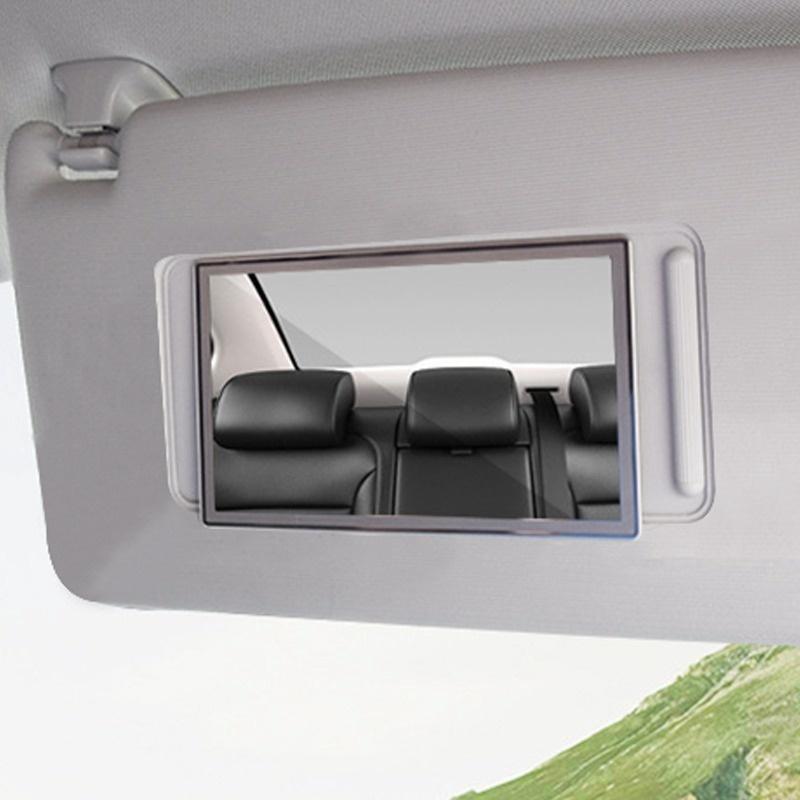Gương Trang Điểm Bằng Thép Không Gỉ Dán Kính Chiếu Hậu Xe Hơi Tiện Dụng