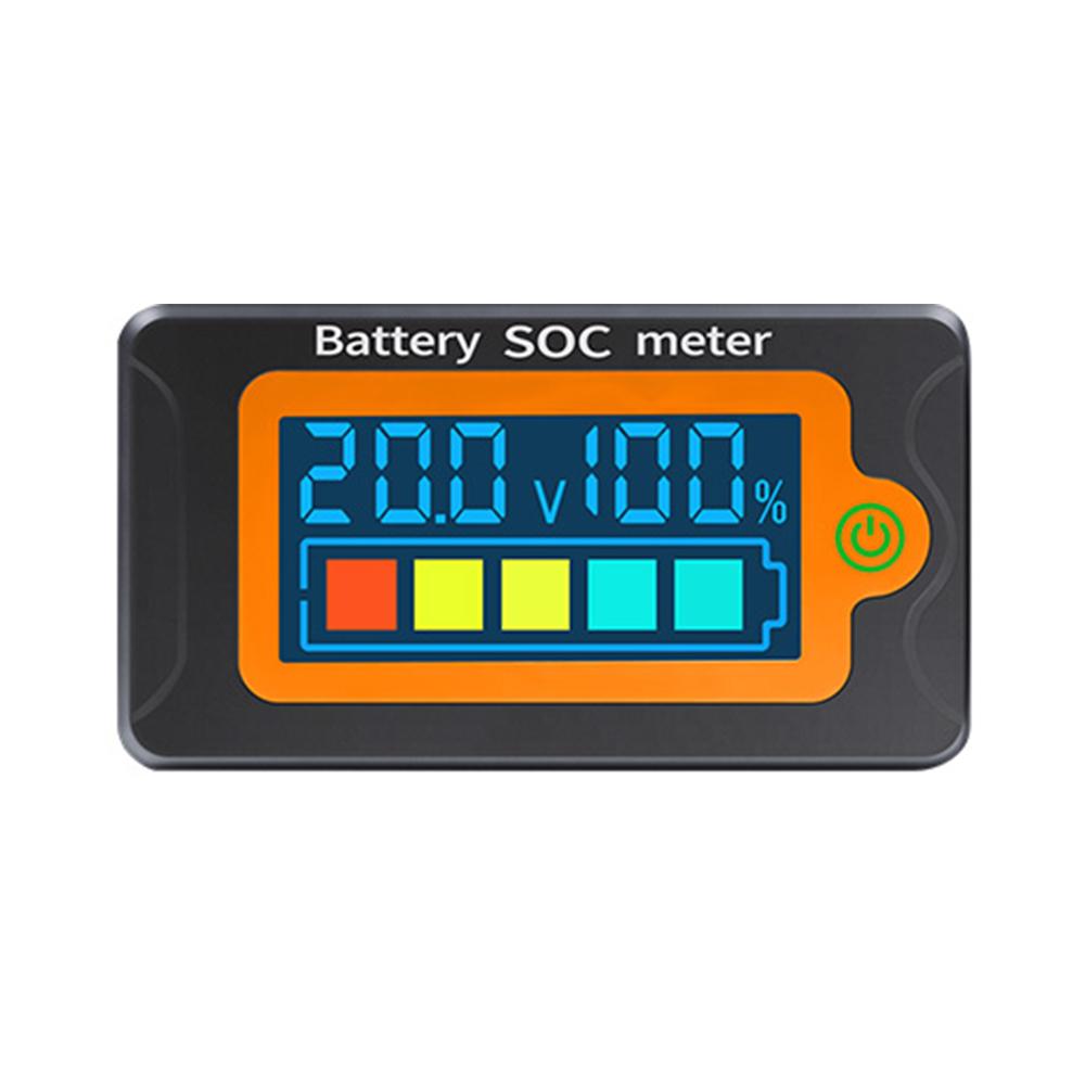 Waterproof Battery SOC Power Meter Capacity Indicator 8-100V Direct Current Voltmeter 12.0V 24V 36V 48V 60V 72V Lithium Iron Phosphate Battery Ternary Lithium Polymer Battery Tester