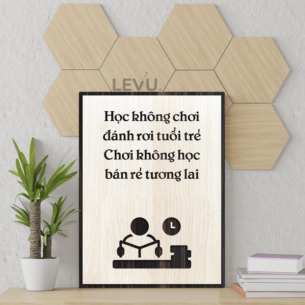 Tranh treo tường trang trí phòng học truyền cảm hứng LEVU LV076