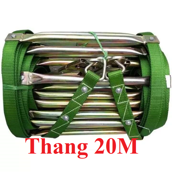 Thang dây thoát hiểm chống cháy có 2 móc lớn dài 20M