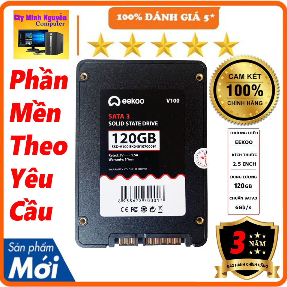 Ssd eekoo 2.5 SATA III 128gb Hàng Chính Hãng - Cài Win10pro