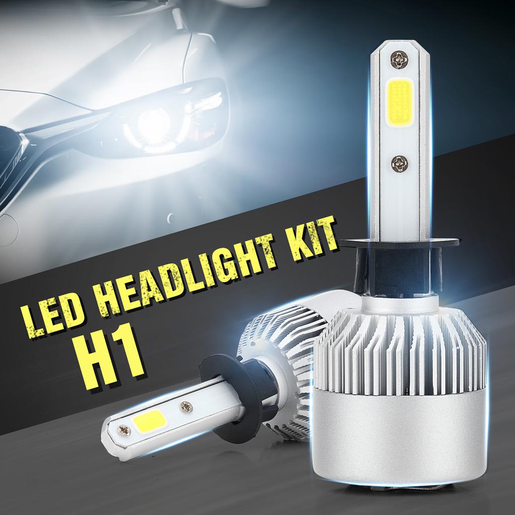 6 Piece LED Headlight Bulbs 6000K Conversion Kit H11/H9/H8/H7/H1 72W 7200LM