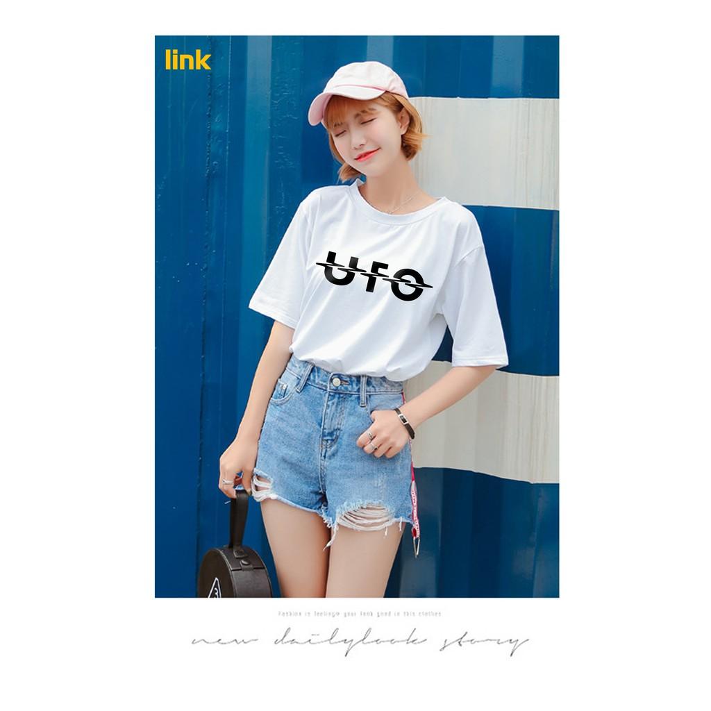 Áo phông UFO tay lỡ dáng rộng unisex