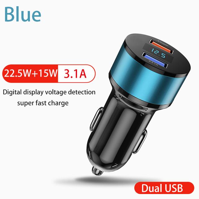 Dual USB 66W 3.1A Bộ sạc xe nhanh mini QC3.0 Bộ điều hợp điện