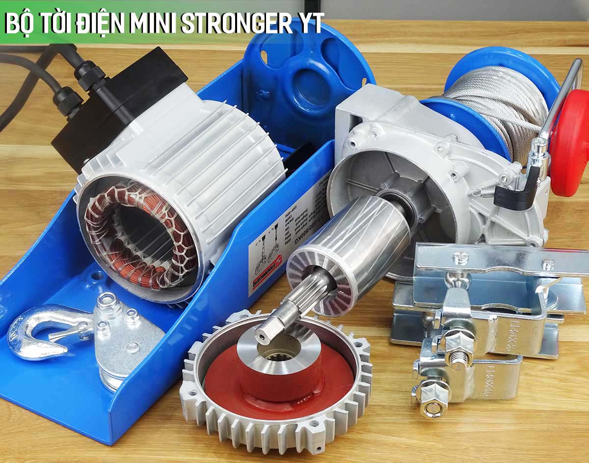 Tời điện treo Stronger YT600, tải cáp đơn 300kg - cáp đôi 600kg - cáp dài 20 mét - tốc độ nâng hạ: 10m/phút và 5m/phút