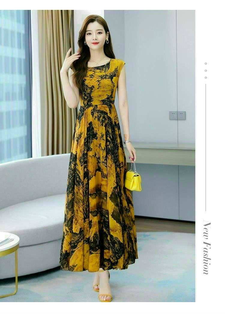 ĐẦM MAXI DÁNG DÀI HỌA TIẾT CAO CẤP