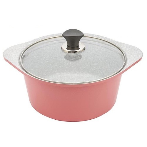 Nồi đúc đáy từ men đá chống dính Greencook GCS05/02-24IH đường kính size 24cm, sâu lòng 12cm, 4.5Lit chọn phân loại màu-Hàng chính hãng