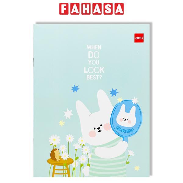 Tập Học Sinh Charming Bunny - 5 Ô Ly - 96 Trang 120gsm - Deli NA96-HBF-ID