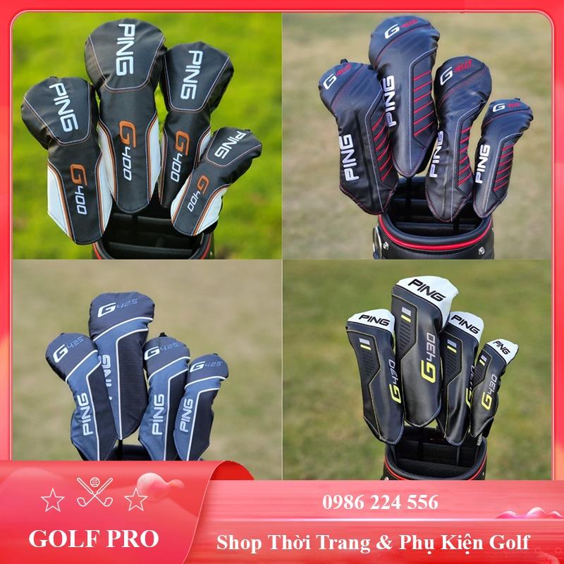 Bọc đầu gậy golf cover sắt gỗ driver putter 1 3 5 recuse bảo vệ gậy da PU BD007