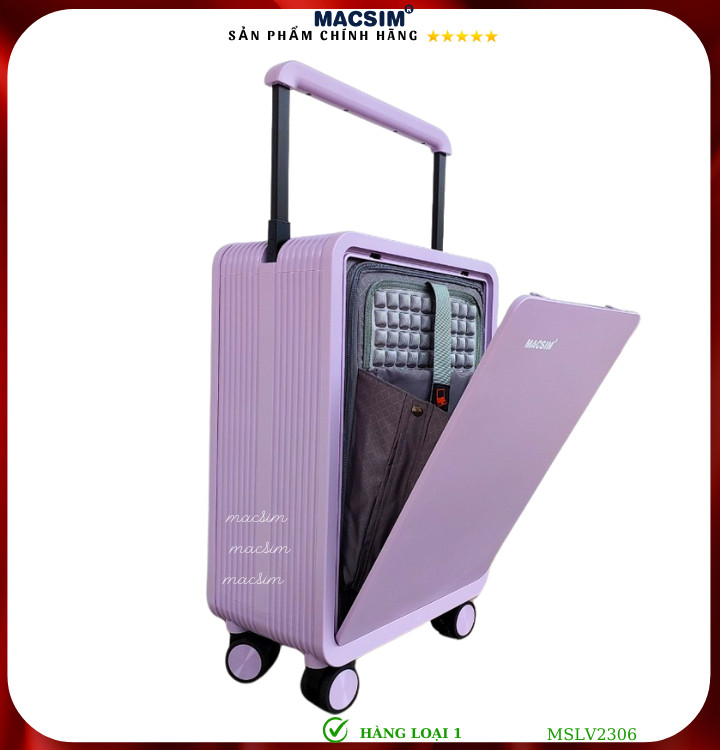 Vali cao cấp Macsim SMLV2306 cỡ 20 inch màu tím - Hàng loại 1