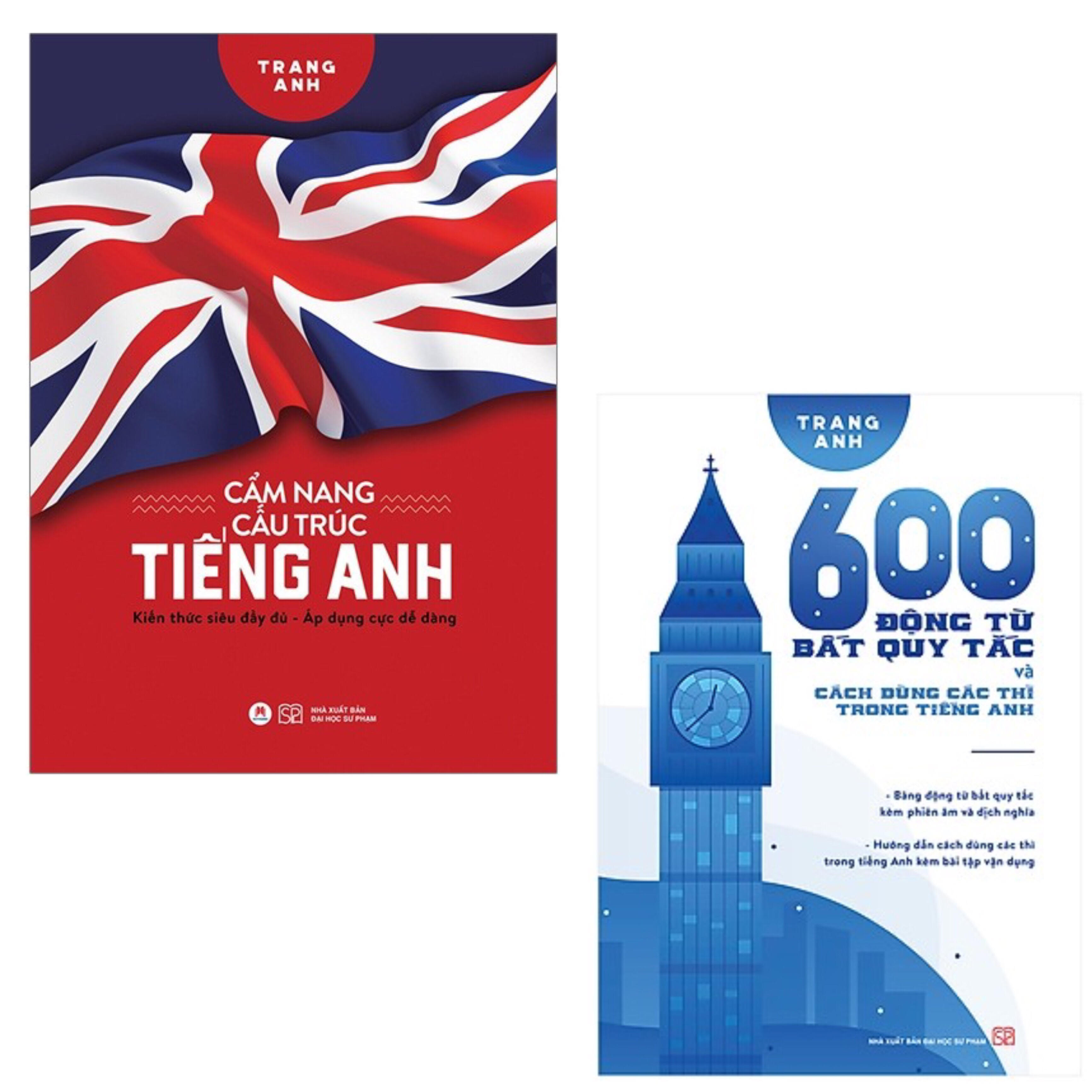 Combo Cẩm nang cấu trúc tiếng anh + 600 Động Từ Bất Quy Tắc Và Cách Dùng Các Thì Trong Tiếng Anh