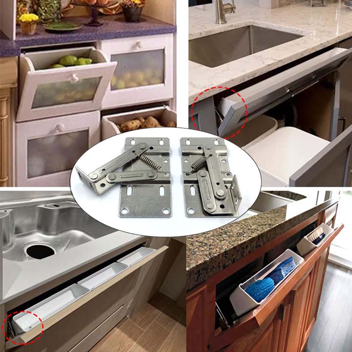 Bộ 2 bản lề tủ 45 độ, bằng thép mạ niken chống gỉ, dùng chỏ tủ bếp, tủ giày