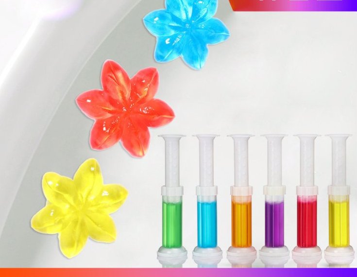 Gel Khử Mùi Diệt Khuẩn Bồn Cầu Hình Hoa Hương Thơm Dễ Chịu - Gel Thơm Khử Mùi Toilet, Gel Tẩy Bồn Cầu