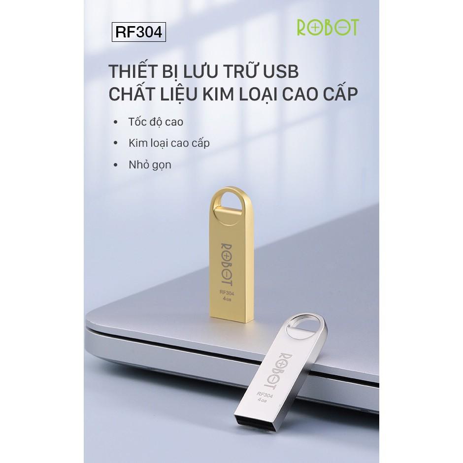 USB Thiết Bị Lưu Trữ 16GB/32GB ROBOT RF316/332 Flash Drive Kim Loại Siêu Nhẹ Kết Nối Nhanh - Hàng Chính Hãng