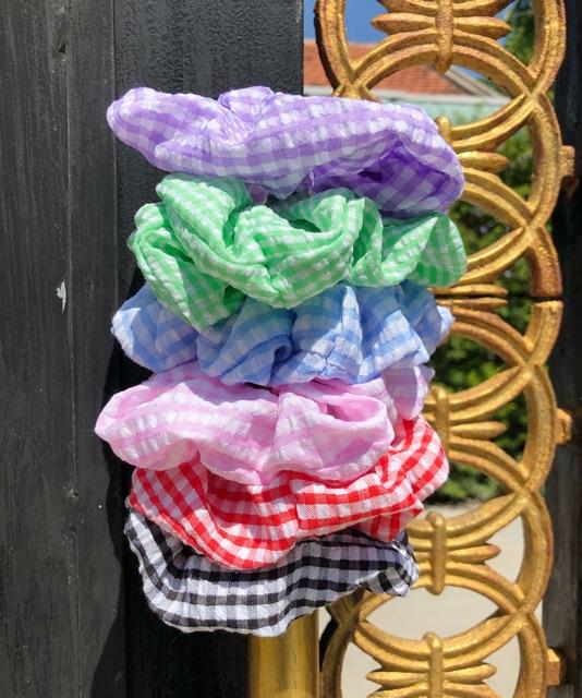 Cột tóc SCRUNCHIES caro vải đẹp