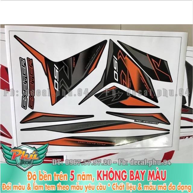 Tem rời Exciter 150 Rc Cam đen -1