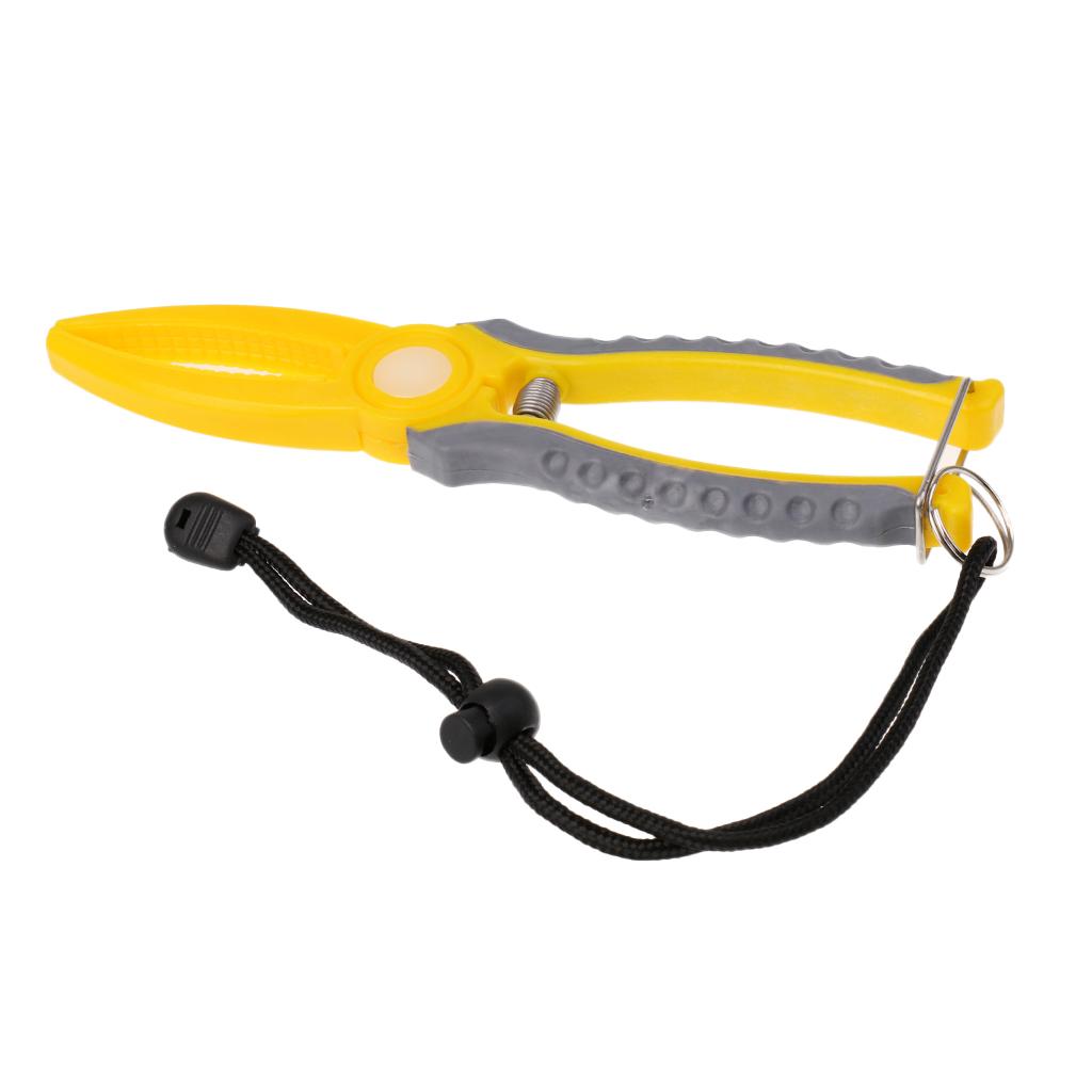 Plastic Grip Clamp Fishing Pliers Lip Gripper Grabber Clip with Lanyard