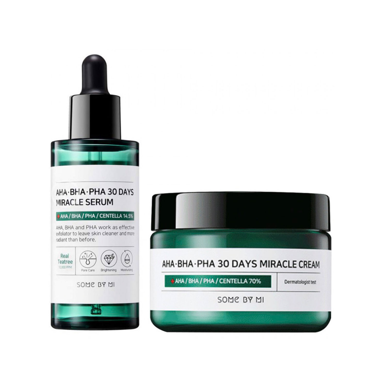 Combo 2 sản phẩm Tinh chất ngăn ngừa Some By Mi AHA-BHA-PHA 30 Days Miracle Serum 50ml và Kem Dưỡng ngăn ngừa Some By Mi AHA-BHA-PHA 30 Days Miracle Cream 50ml