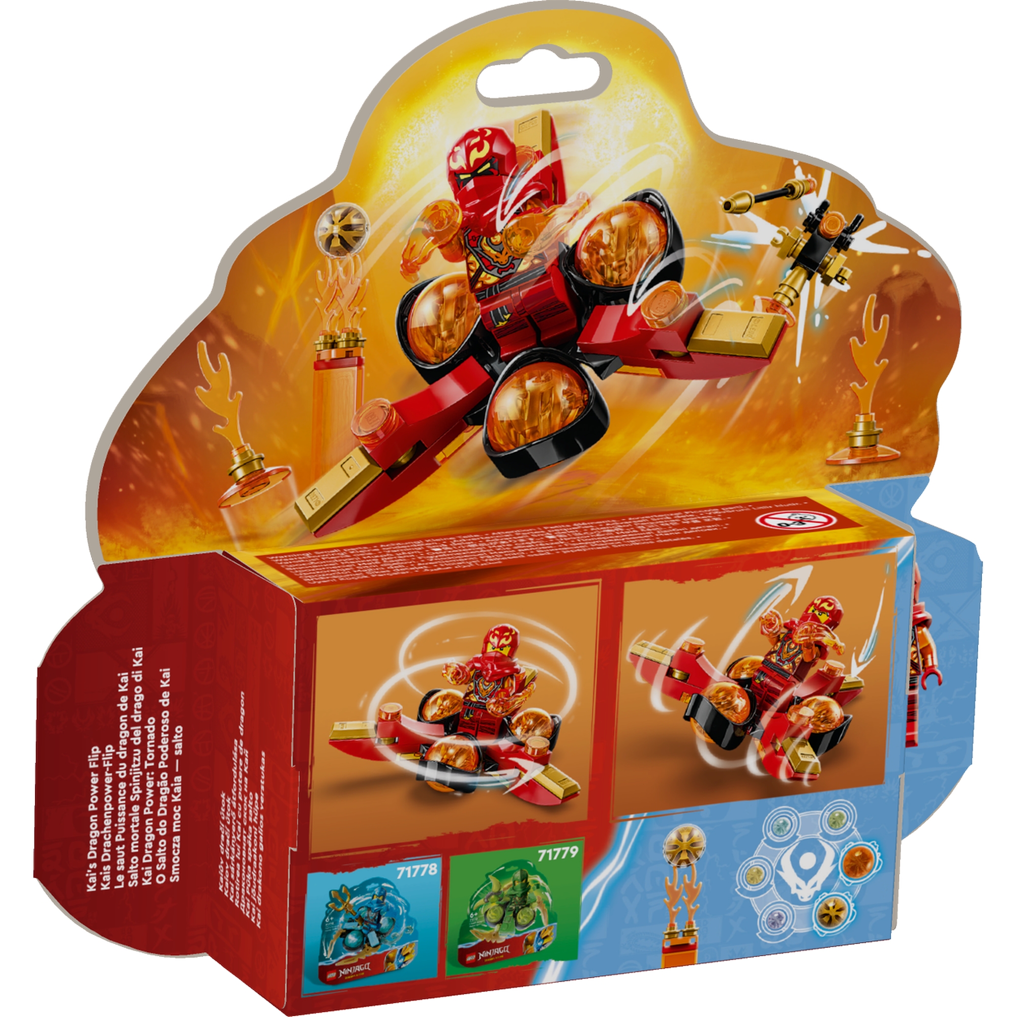 LEGO Ninjago 71777 Đồ chơi lắp ráp Con quay năng lượng rồng của Kai (72 chi tiết)